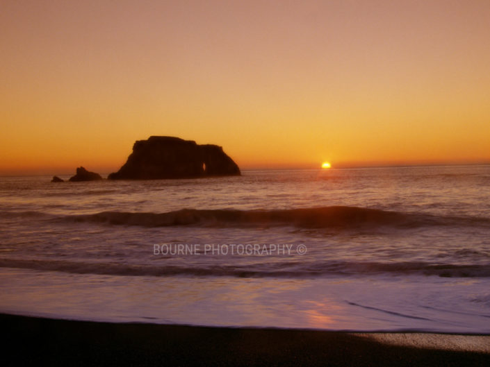 Ocean Sunset Goat Rock Beach Sonoma Coast Northern California